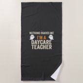 Serviette De Plage Conception de fantôme Halloween pour enseignant en (Devant)