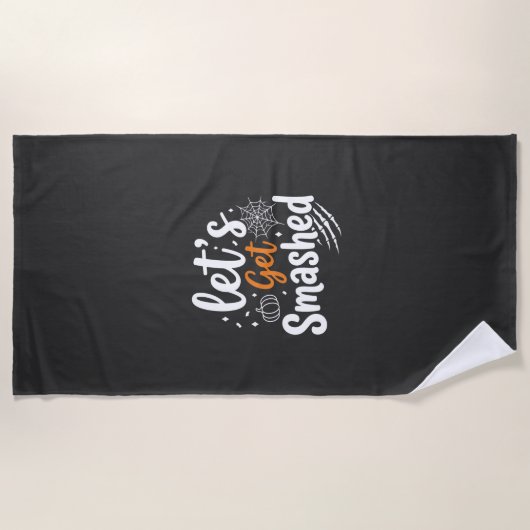 Serviette De Plage Conception de fête Halloween dévastée (Devant)