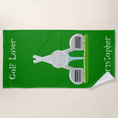 Serviette De Plage Conception de golf (Devant)