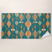 Serviette De Plage Conception de gouttes atomiques minimales (Devant)