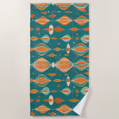 Serviette De Plage Conception de gouttes atomiques minimales (Devant)