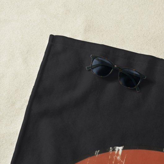 Serviette De Plage Conception de la foi rétro-enracinée (En situation)