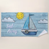 Serviette De Plage Conception de la plage de Driftwood Beach Towne Ya (Devant)