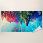 Serviette De Plage Conception de l'allée forestière rêveuse de Mystic (Devant)