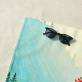 Serviette De Plage Conception de l'allée forestière rêveuse de Mystic (En situation)