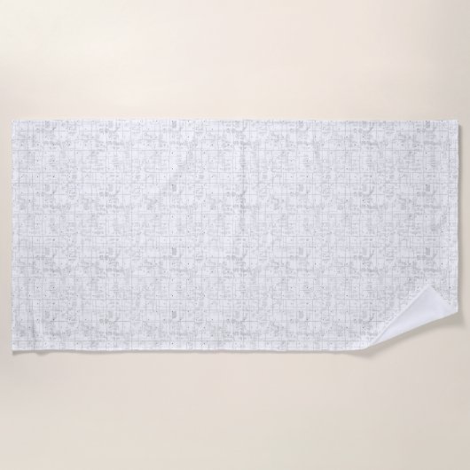 Serviette De Plage conception de langage Trente Quatre (Devant)