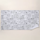 Serviette De Plage conception de langage Un Cent Un (Devant)