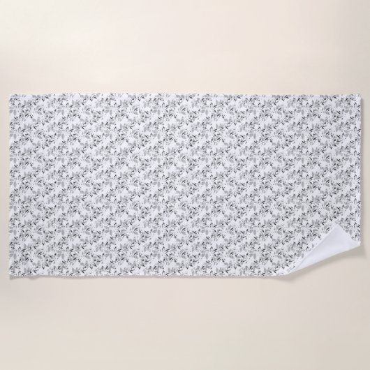 Serviette De Plage conception de langage Vingt (Devant)