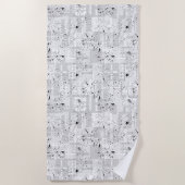 Serviette De Plage Conception de langue Un cent un (Devant)