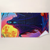 Serviette De Plage Conception de l'appel de éffrayant Moon Death (Devant)