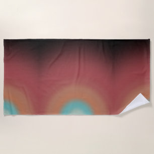 Serviette De Plage Conception de l'art du design arc-en-ciel du déser