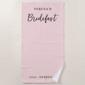 Serviette De Plage Conception de l'enterrement de vie de jeune fille (Devant)