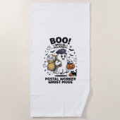 Serviette De Plage Conception de livraison d'Halloween en mode fantôm (Devant)