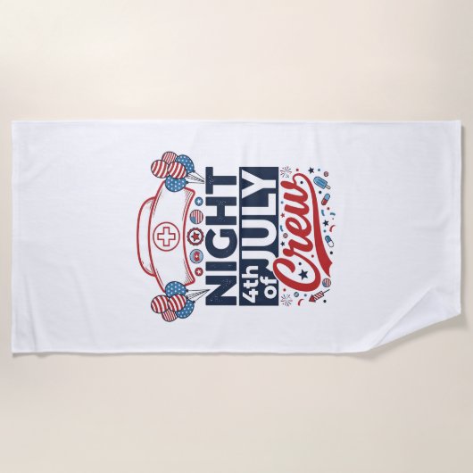 Serviette De Plage Conception de maillot patriotique d'infirmière de (Devant)