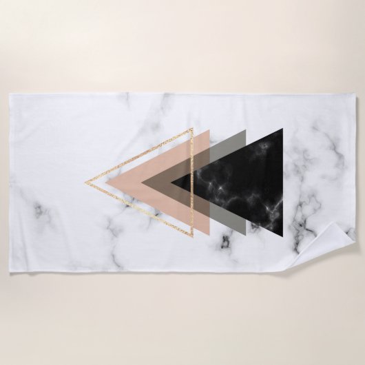 Serviette De Plage Conception de marbre en pastel d'impression (Devant)