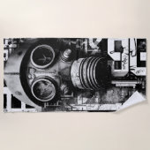 Serviette De Plage Conception de masque à gaz de jeu vidéo dans le st (Devant)
