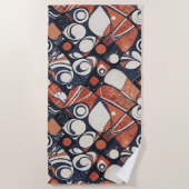 Serviette De Plage Conception de motif abstrait géométrique 3 (Devant)