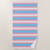 Serviette De Plage Conception de motif de drapeau de fierté transgenr (Devant)
