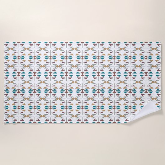 Serviette De Plage Conception de motif de triangle oblique du sud-oue (Devant)