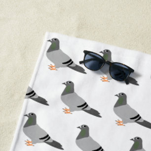 Serviette De Plage Conception de pigeon