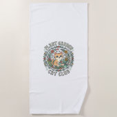 Serviette De Plage Conception de plante de jardin de chat drôle - Pla (Devant)