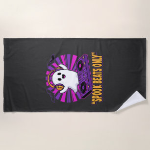Serviette De Plage Conception de rythmes Halloween DJ fantôme effraya