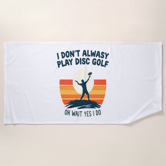 Serviette De Plage Conception de T-shirt Disk Golf Lover (Devant)