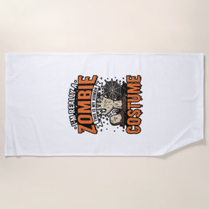 Serviette De Plage Conception de T-shirt Halloween Costume Zombie Vin