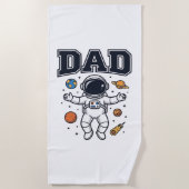 Serviette De Plage Conception de T-shirt Vector Space Astronaute Papa (Devant)