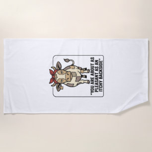 Serviette De Plage Conception de T-Shirt vintage vache patchwork grin