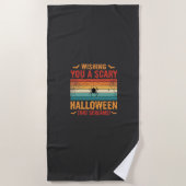 Serviette De Plage Conception de toile d'araignée d'Halloween effraya (Devant)