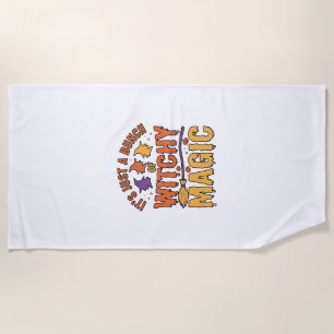 Serviette De Plage Conception de typographie Halloween magique ensorc