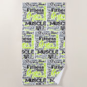Serviette De Plage Conception de typographie Motivation Fitness (Devant)