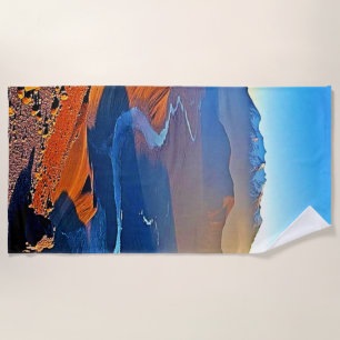 Serviette De Plage Conception de vallée de montagne majestueuse