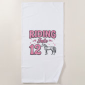 Serviette De Plage Conception de vecteur de 12 ans de fête d'annivers (Devant)