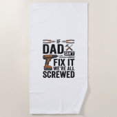 Serviette De Plage Conception de vecteur de citation d'outil vissé de (Devant)