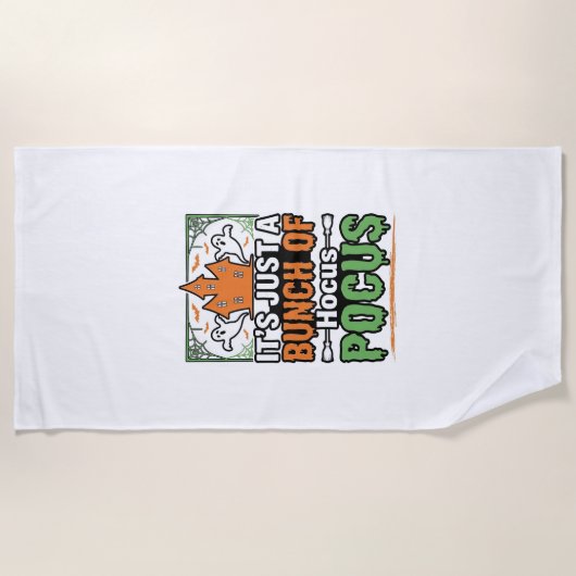 Serviette De Plage Conception de vecteur de citation Hocus Pocus Hall (Devant)
