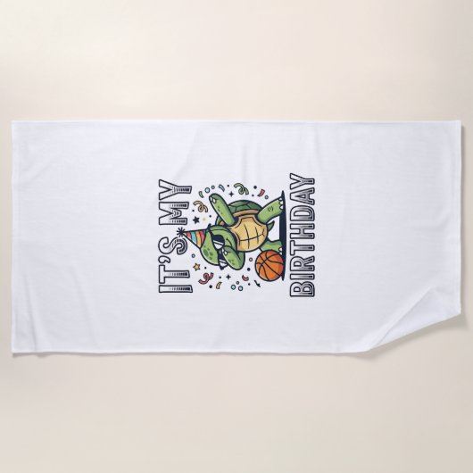 Serviette De Plage Conception de vecteur de fête d'anniversaire de ba (Devant)