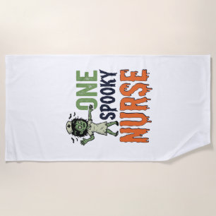Serviette De Plage Conception de vecteur vintage Halloween infirmière