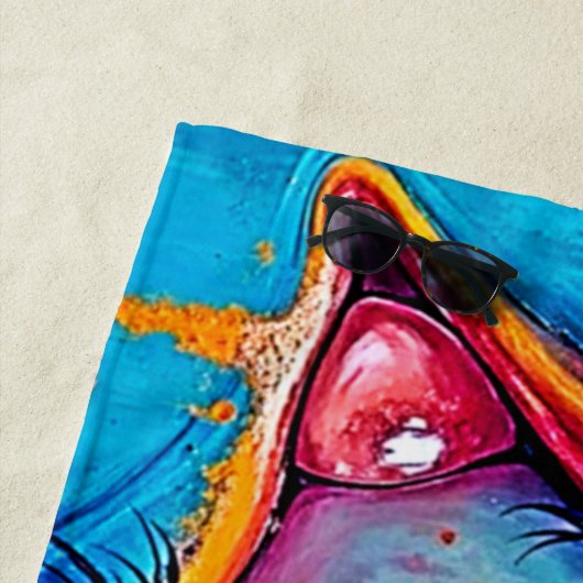 Serviette De Plage Conception de vision à oeil vibreux (En situation)