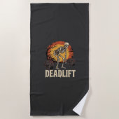 Serviette De Plage Conception d'entraînement de gym de Halloween Dead (Devant)