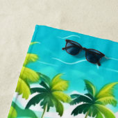 Serviette De Plage Conception des lisses de la côte tropicale (En situation)