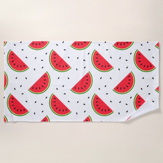 Serviette De Plage Conception des pastèques rouges (Devant)