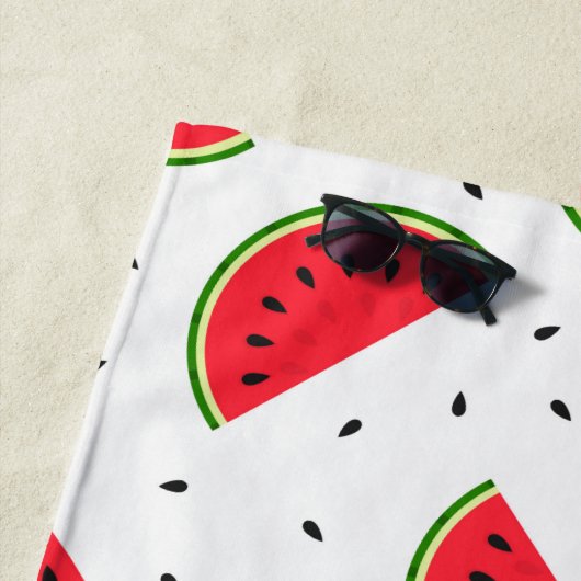 Serviette De Plage Conception des pastèques rouges (En situation)