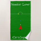 Serviette De Plage Conception du snooker (Devant)