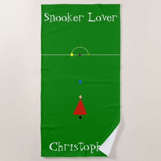 Serviette De Plage Conception du snooker (Devant)
