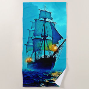 Serviette De Plage Conception d'un voyage en mer de grande taille