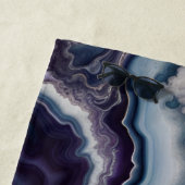 Serviette De Plage Conception en marbre violet bleu Agate (En situation)
