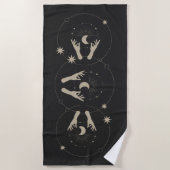Serviette De Plage conception esthétique de fantaisie au clair de lun (Devant)