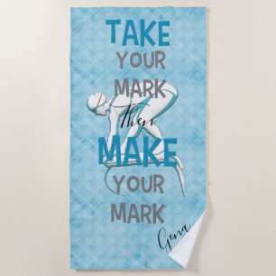 Serviette De Plage Conception faite sur commande de bain de